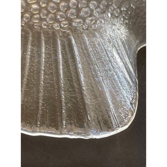 Glass Fish Platter Large 15" x 12.5" Vintage Arcoroc France Serving Dish - Picture 5 of 11